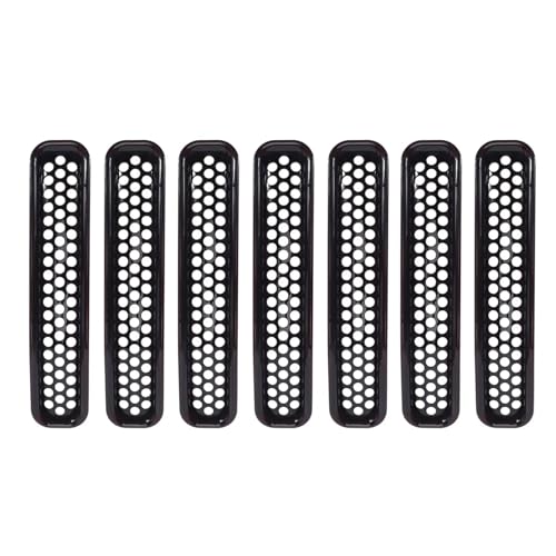 Inserts de calandre Jeep Wrangler TJ pour protéger le radiateur en plastique noir en nid d'abeille