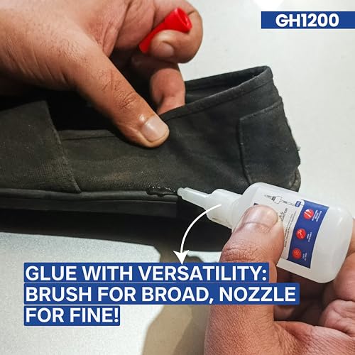 GH1200 20g Shoe Glue Heavy Duty with Brush Applicator & Nozzle, Shoe Glue Sole Repair, Fixes Sneakers, High Heels, Crocs & More, can Bear Extreme Conditions - Thumbnail 6
