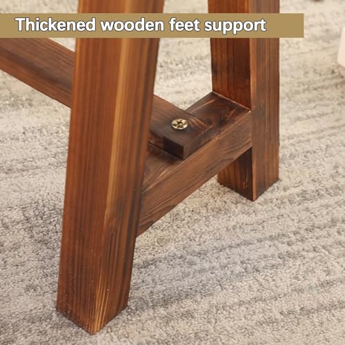 BRCYKRWY Banco Recibidor Taburete Madera Banco Banqueta para Comedor y Cocina Pie de Cama para Cambiarse Zapatos para Dormitorio, Entrada - imagen 4