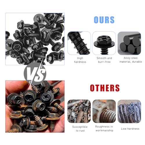 Image of 10PCS Fender Liner Screw Bolt, Bumper Cover Splash Shield Mud Guard Screws Replace #90159-60498, Auto Front Fender Liner Bolts for Camry Prius Tacoma Tundra Highlander ES GS