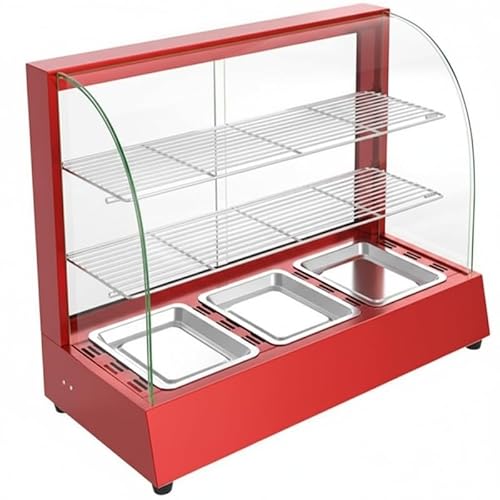 Quikzy�Ɩ��p3�w�z�b�g�t�[�h�V���[�P�[�X 500w/800w/1200W ���x30?110�� LED�Ɩ� �Ȗʋ����K���X ���b�h 38*46*60cm �x�[�J���[�R���r�j�J�t�F�K�p (95*46*60cm,���b�h)
