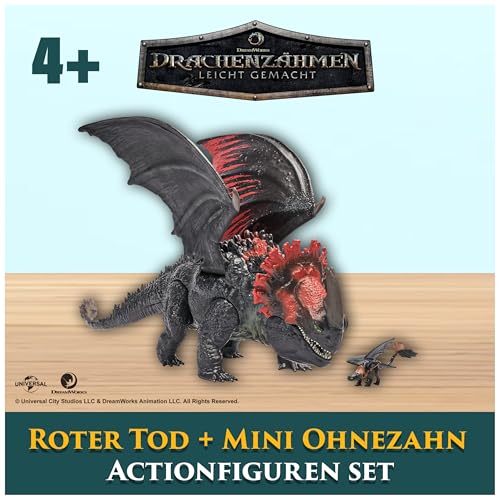 DreamWorks Dragons Roter Tod & Ohnezahn Actionfiguren, ab 4 Jahren – Ansicht 2