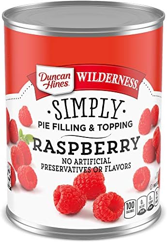 Duncan Hines Wilderness Simply Pie Filling, Raspberry, Raspberry, 21 Ounce (Pack of 8)