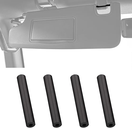 Kit de tubo de reparación de visera solar de 4 piezas para Jeep Wrangler JK JKU 2007-2017 Juego de reparación de parasol lateral para conductor y