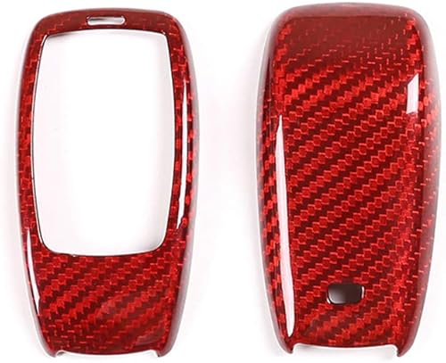Miniatura 3 de YIWANG - Carcasa de fibra de carbono para llave de coche Mercedes Benz W222 S Clase E W213 Clase C W205 GLC X253, color rojo