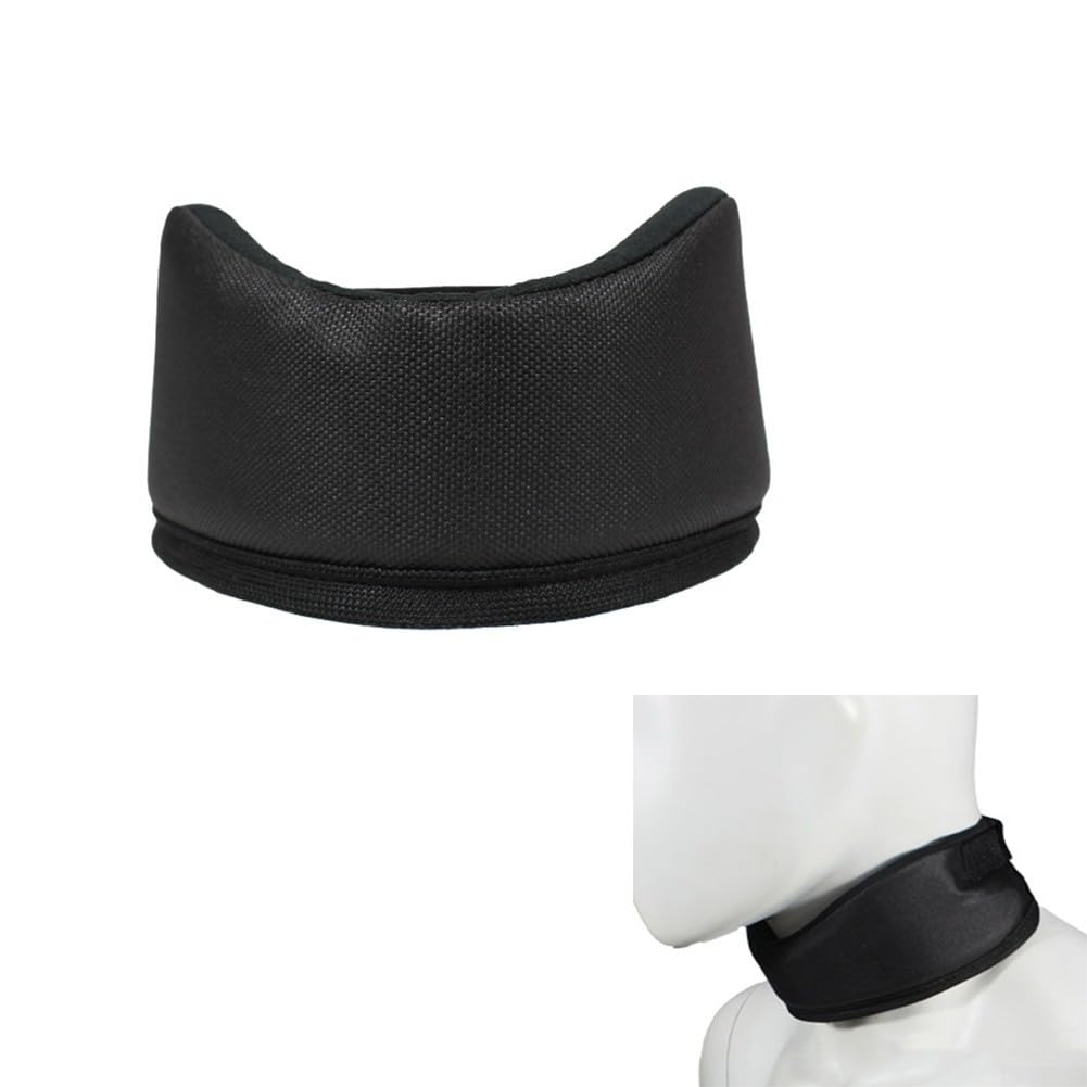 Protège-cou de hockey sur glace en tissu Oxford léger avec coupe incurvée, idéal pour l'entraînement et la pratique (L (34-43 cm)