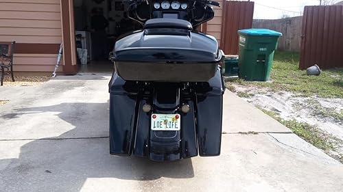 Stretched Rear Fender Extension Vivid Black No Cutout Filler Kit 4.5 Inch Extended Extender Flare Fit For Harley Touring, Road King, Street Glide Special, 2014 15 16 17 18 19 20 21 22 2023 #TOP1