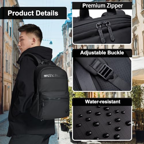 Arctic Hunter Compact Backpack for Men Women 21L Lightweight One-Day-Capacity 15.6" Laptop Bag Stylish Water-resistant Office Laptop Backpack for... - Image 6