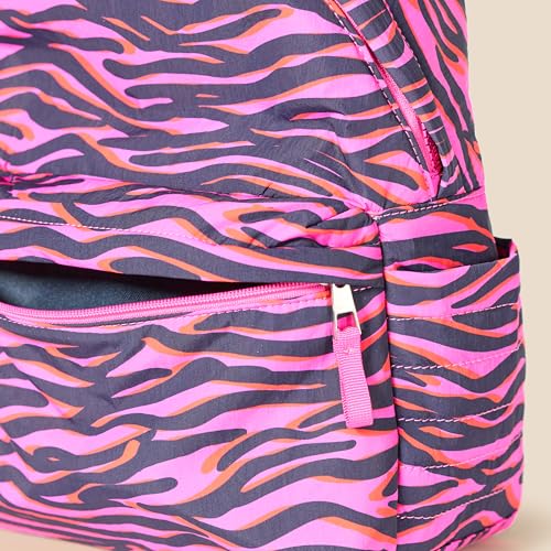Image of Amazon Essentials Unisex Kids' Backpack for Boys and Girls, Bright Pink Zebra Stripes, One Size