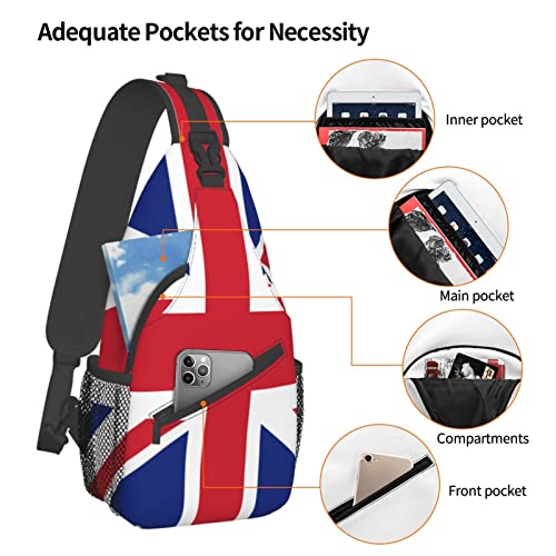 Morrales unisex con diseño British Flag para senderismo miniatura 5