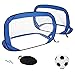 DREAMSPORTS 24 Set di 2 porte da calcio per bambini, pieghevoli, con pallone da calcio, misura 4 (incluso ago per gonfiaggio)