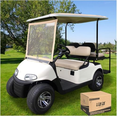 10L0L Foldable Golf Cart Windshield for EZGO RXV Gas & Electric