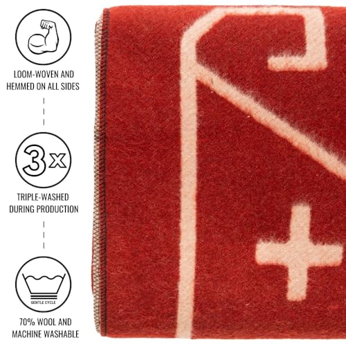 Image of Arcturus Rainier Wool Blanket, Warm, Thick, Washable Wool Blanket for Home, Outdoors, Camping, Tailgates, Picnic, Hunting, Travel & Emergency Kits, Twin Size, 4.5 lb, Monument Valley