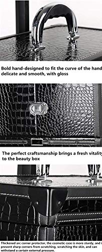 BYCDD Aluminium Trolley Kosmetikkoffer Schminkkoffer, Multikoffer Etagenkoffer Schminkaufbewahrung Make-up Koffer… – Bild 5