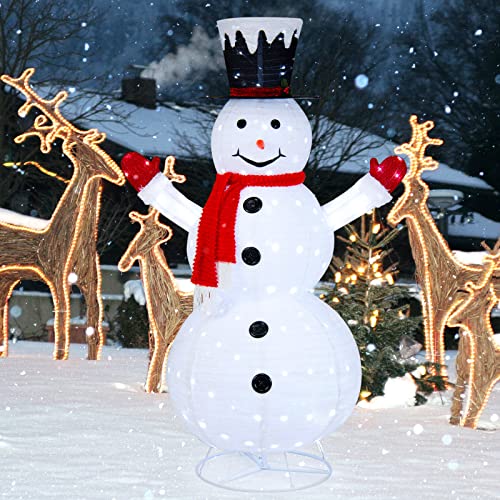 COSTWAY Pupazzo di Neve Natalizio 180 cm