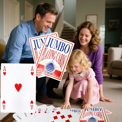 Juego de Cartas Poker Gigante 10.2x14.5 Pulgadas miniatura 4