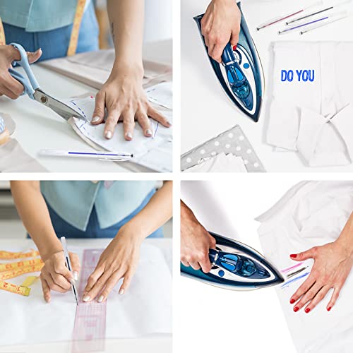 TIESOME Hitze löschbare Stifte, 4 Farben Stoff Markierungsstifte mit 20 Nachfüllungen, austauschbare Hitze löschbare Stifte für Quilting Nähen, Schneiderei, Stoffe, Schneiderinnen Nähen Stoffe Marker