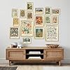 ANERZA 16 PCS Gold Framed Vintage Eclectic Wall Ar... #5
