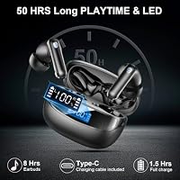 Bluetooth Kopfhörer, 2026 Kopfhörer Kabellos Bluetooth 5.4 HiFi Stereo, 56 Std Spielzeit In Ear Kopfhörer mit 6 ENC Noise Cancelling Mics, IP7 Wasserdicht Kabellose Kopfhörer, Ohrhörer mit LED-Anzeige – Ansicht 5