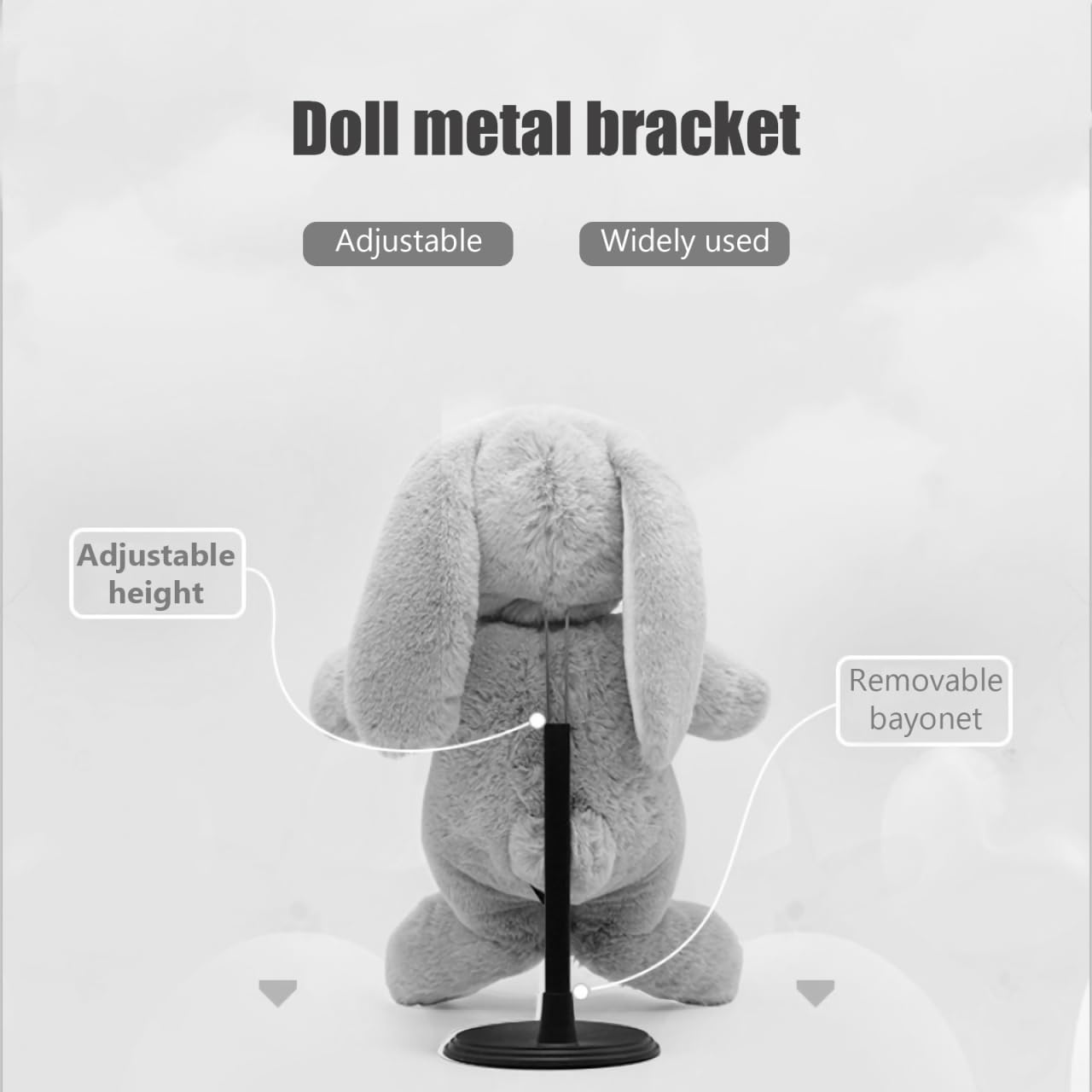 Didiseaon Doll Stand: 2pcs Doll Stands Support Portable Display Rack Storage with Stable Base for Home and Store - Image 3