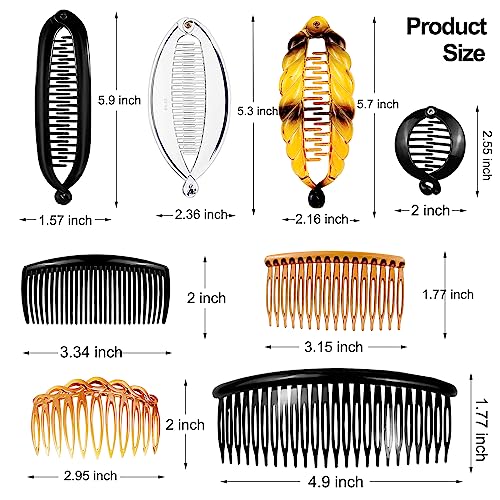 Set de 24 Pinzas Banana Plástico para Cabello miniatura 3