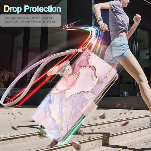 Étui iPhone 16 Pro portefeuille avec dragonne idéal pour vos sorties