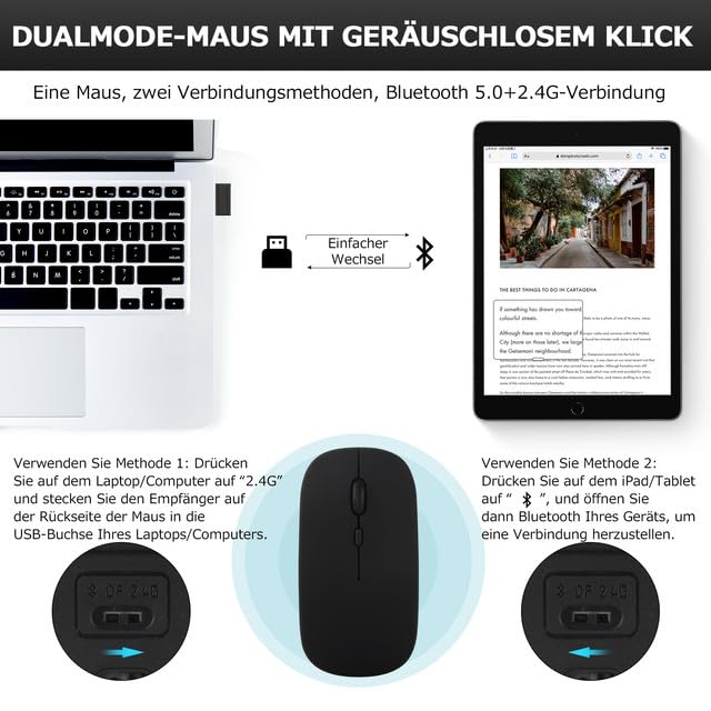 SOPPY Tastaturhülle mit Maus für 12,4'' Samsung Galaxy Tab S10+/S9 FE+/S9 Plus/S8+/S7+/S7 FE, Hülle mit Tastatur & Maus Kabellose Bluetooth Tastatur Schutzhülle -Deutsches QWERTZ, Schwarz Beleuchtet