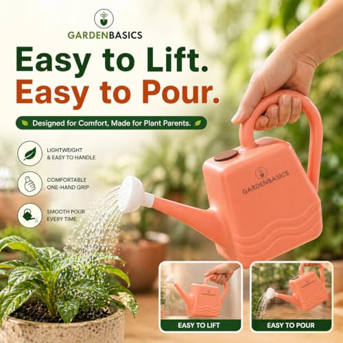 Image of Plant Watering Can 2 Litre | Water Spray Can with Sprinkler Cap | Easy Pour Long Spout | Leak-Proof | Ideal for Home, Balcony & Garden Plants | Indoor Outdoor Watering Shower Jug