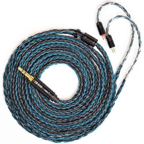 KBEAR ST16 Plus 2M Long Earphone IEM Cable, 5N OCC Silver-Plated Upgrade Headphone Extension Cords 0.78 2Pin for KZ ZST AS10, CCA C10 , Truthear Zero Hexa, Moondrop, Blon-03 Wired Earbuds (2PIN 3.5MM)