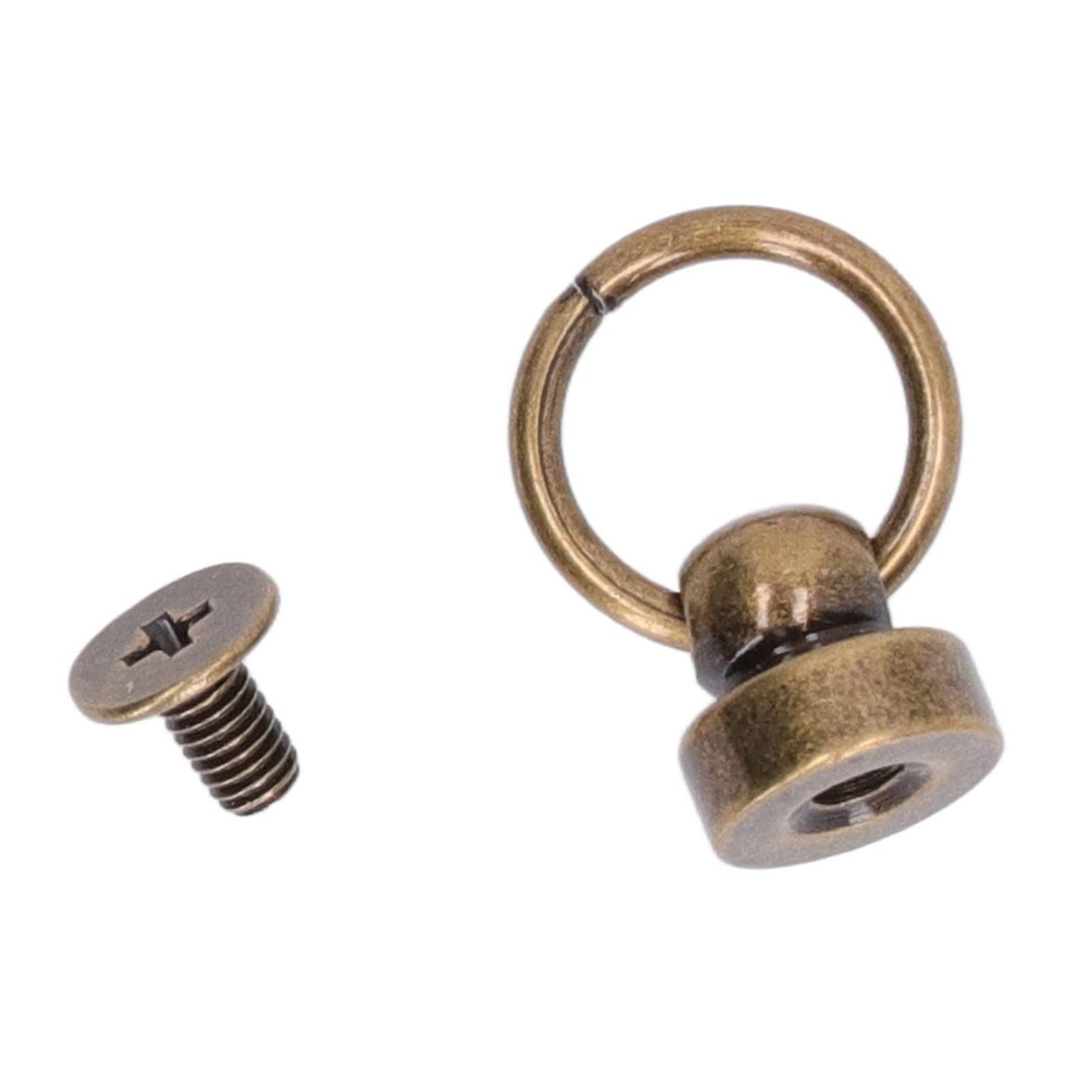 Akozon 200 Sets Riverios de Latón de 9 Mm Perseguidores de Pelota de Bolso Duraderos con Grandes Tachuelas de Botón de Anillo de Extracción para Ropa de Bricolaje, Bolsas, Zapatos y Estuches (Latón