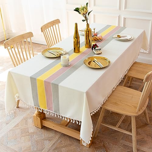 Nappe à franges KnSam haut de gamme en polyester multicolore 140x220