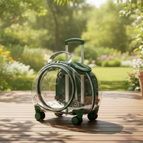 Maleta para perros pequeños con ruedas y ventilación que elimina el estrés del viaje 6