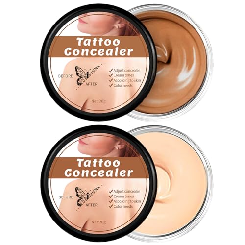 Base de tatuaje resistente al agua, cubierta para tatuajes, crema impermeable, corrector de cicatrices, corrector de tatuajes para cuerpo, corrector de cicatrices, corrector corporal para tatuajes, 20