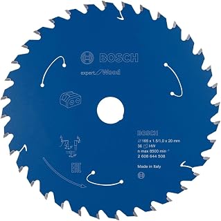 Professional 1 x Expert for Wood Circular Saw Blade (Wood, Saw Blade Diameter 165 x 20 x 1.5 mm, 36-Teeth, Cordless Circular Saw Accessories)