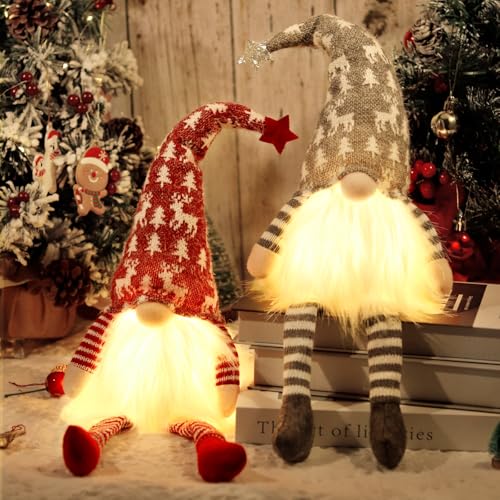 Purpledi Weihnachten Deko Wichtel 50cm Hoch, 2 Stück Wichtel Figuren...