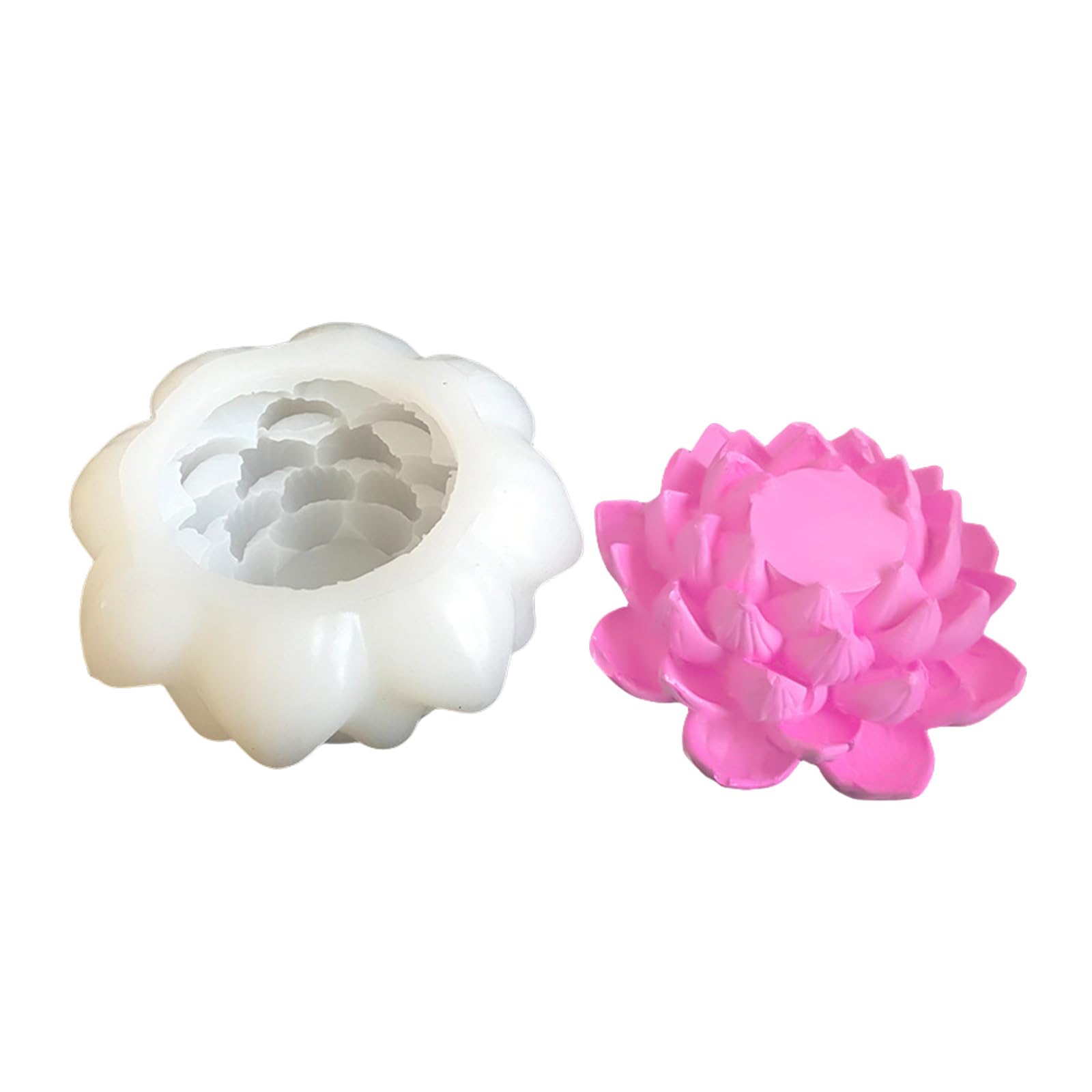 HUANGING Shape Silicone Molds for Soap Fondant Silicone Chocolate for Candy Cake Baking Realistic Flower Pattern