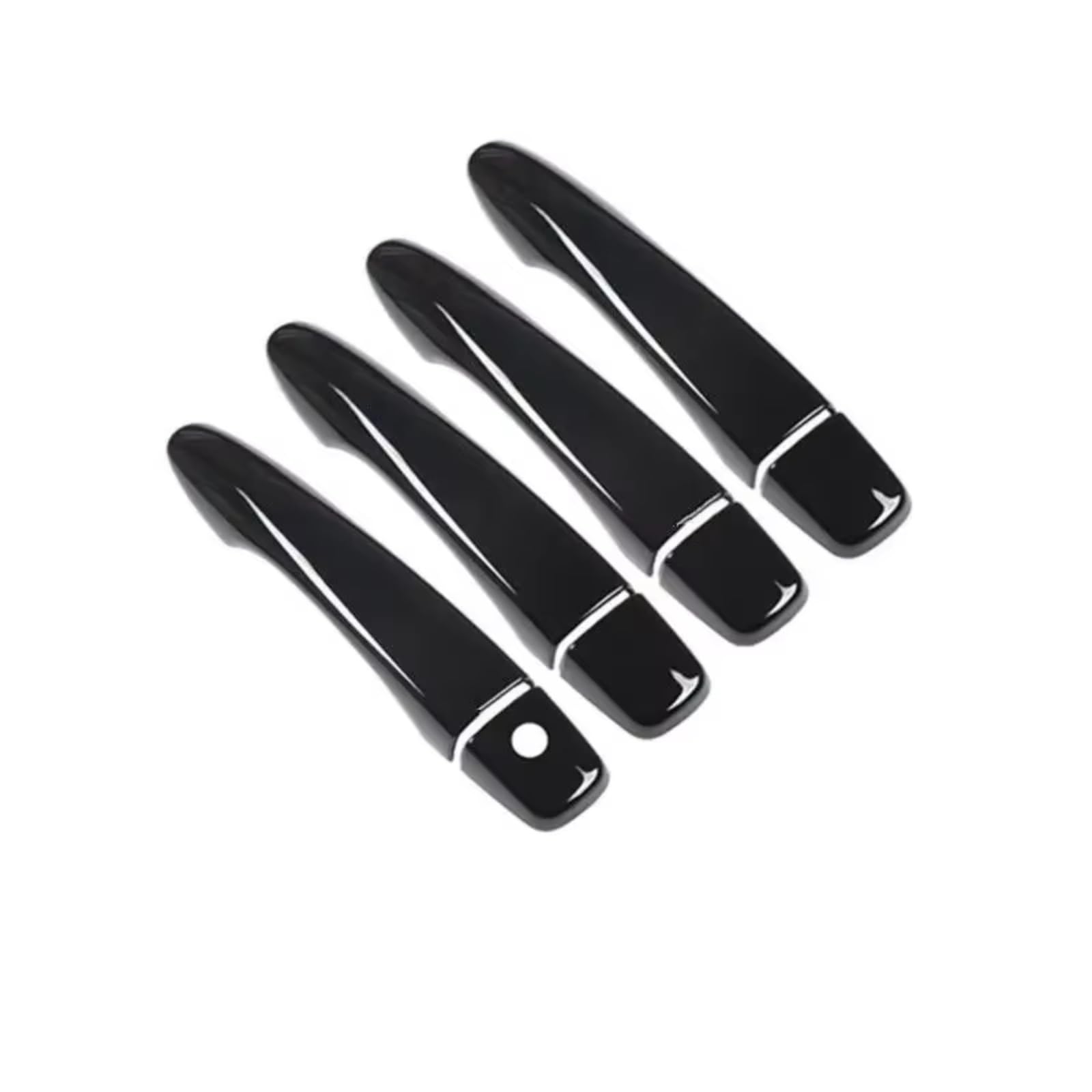 Zcxfdthf Black No Button Door Handle Covers Part Compatible With Kadjar 2015-2020 Car Exterior Door Handle Cover Decoration Styling Upgrade Accessories Set(Black No Button)