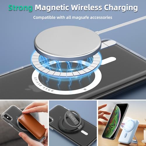 Image of ONES for iPhone X /XS Case, Translucent Matte Magnetic Phone Case Compatible with Magsafe, Military-Grade Shockproof Cover, Anti-Yellowing Hard Slim Protective Matte Case for iPhone X /XS