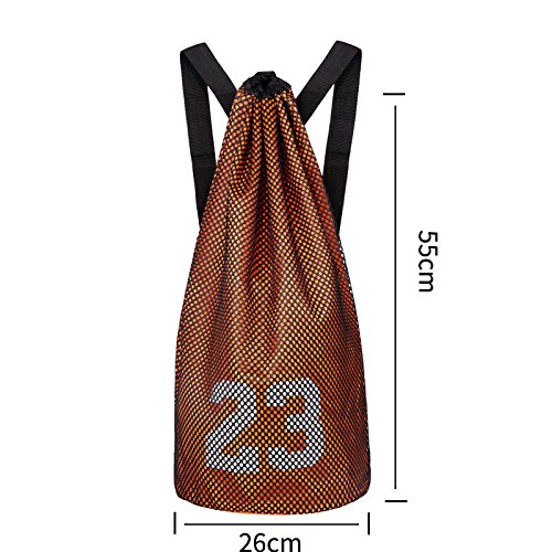 hnjzx bolsa mochila gimnasio bolsa lona deporte viaje bolso de hombro bolsas escuela mochila grande con cremallera para adolescentes adultos, naranja