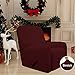 Easy-Going Recliner Stretch Sofa Slipcover Sofa Cover 4-Pieces Furniture Protector Couch Soft with Elastic Bottom Spandex Jacquard Fabric Small Checks(Recliner,Wine) Large