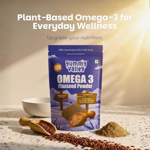Image of Yummy Valley Omega 3 Flaxseed Powder, Cold Milled, 230g | Pack of 2