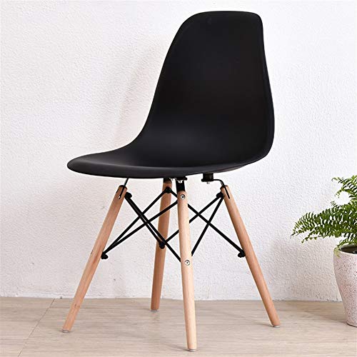 BBSYHUMM Simple Computer Chair, Office Study/simple Desk Chair, Home Backrest Dining Chair, Bedroom and Kitchen, Size: 47x55x81cm (Color : Black)