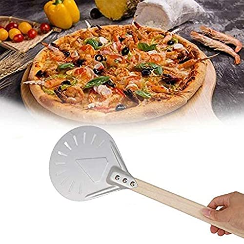 Geperforeerde Pizzaschep, Aluminium Pizzaschep, Grote Aluminium Pizzaschep, Gebruikt om Pizza te Bakken en Voedsel om te Draaien - Image 8