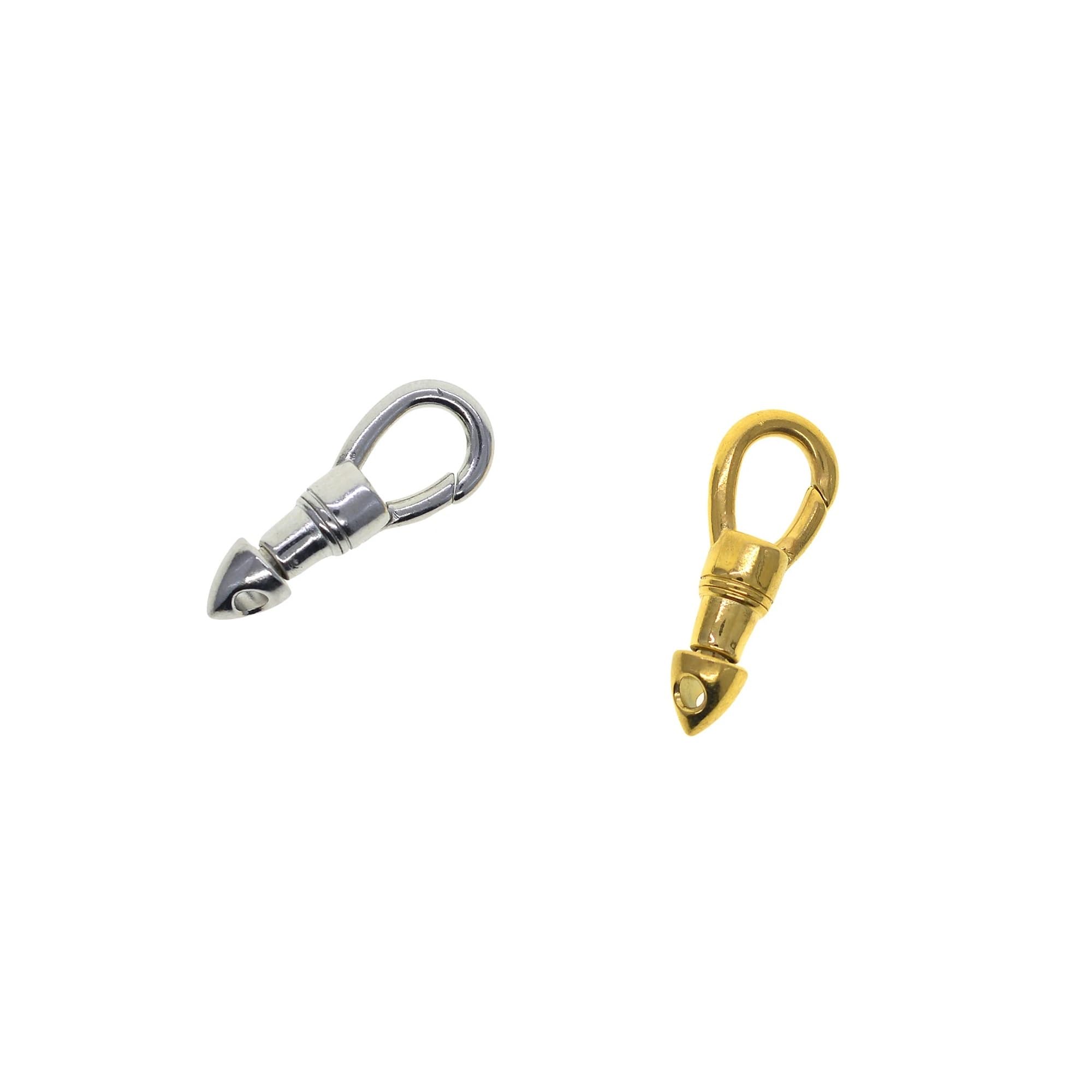 Metalowe zapięcie homarowe 8 sztuk 24mm Korea mini małe stałe 304 zegarek kieszonkowy ze stali nierdzewnej typu Bullet obrotowy klip pring karabińczyk zapięcie klamrowe pozłacana(Mixed color)