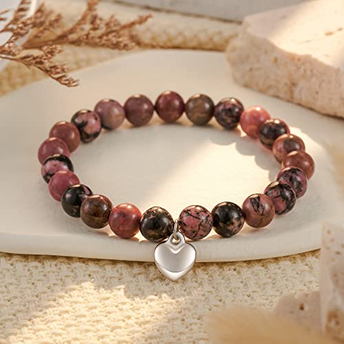 HGDEER Get Well Soon Gifts, Natural Stone Amethyst Bracelet for Women Men4
