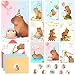 Elavfun 27 Pack Capybara Happy Birthday Cards, Assorted “Capy Birthday” Animal Pun Funny Cards, 9 Unique Designs, for Capybara Lover Gifts, Capy Themed B-day Party Favor, 4x6(27 Packs)