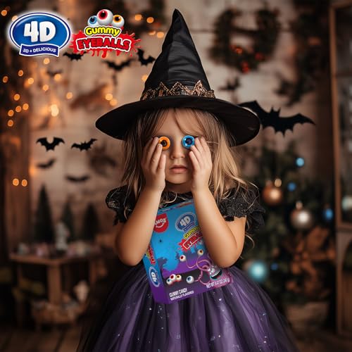 AMOS 4D Gummy Eyeballs, Approx 40 Pieces Halloween Candy, Colorful eyeball-shaped gummies with a chewy bite, perfect for Halloween parties, trick-or-treat bags, and candy bowls. - image 6