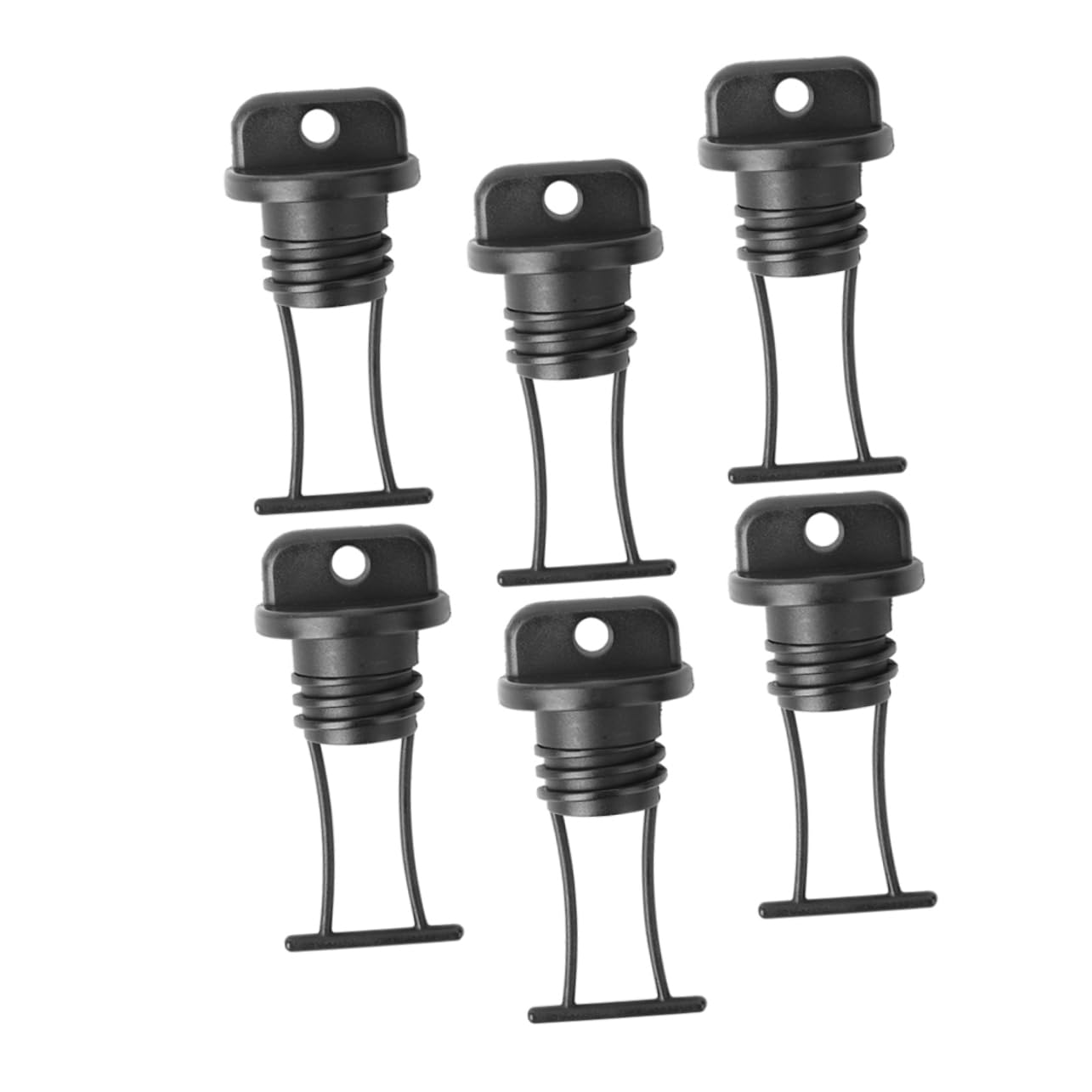 balacoo Boat Drain Plug Kit 6pcs Plastic Kayak Drain Plugs Thread Stopper Universal Fit for Canoes and Boats
