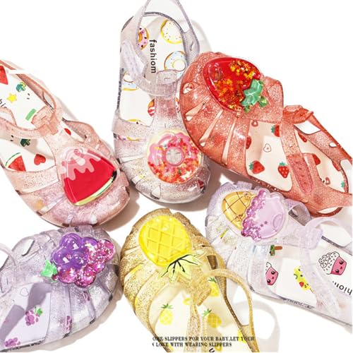 SywzX&xfybz Girls Jelly Sandals Girls Dress Shoes Princess Sandals Water Beach Flat Sandals3