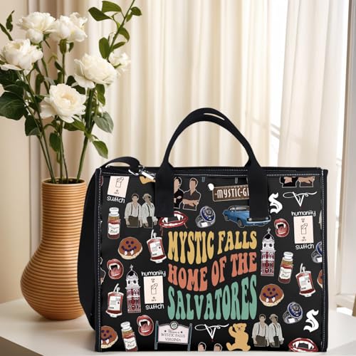 Bolsa Tote de Lona Inspirada en Serie Vampire TV miniatura 3
